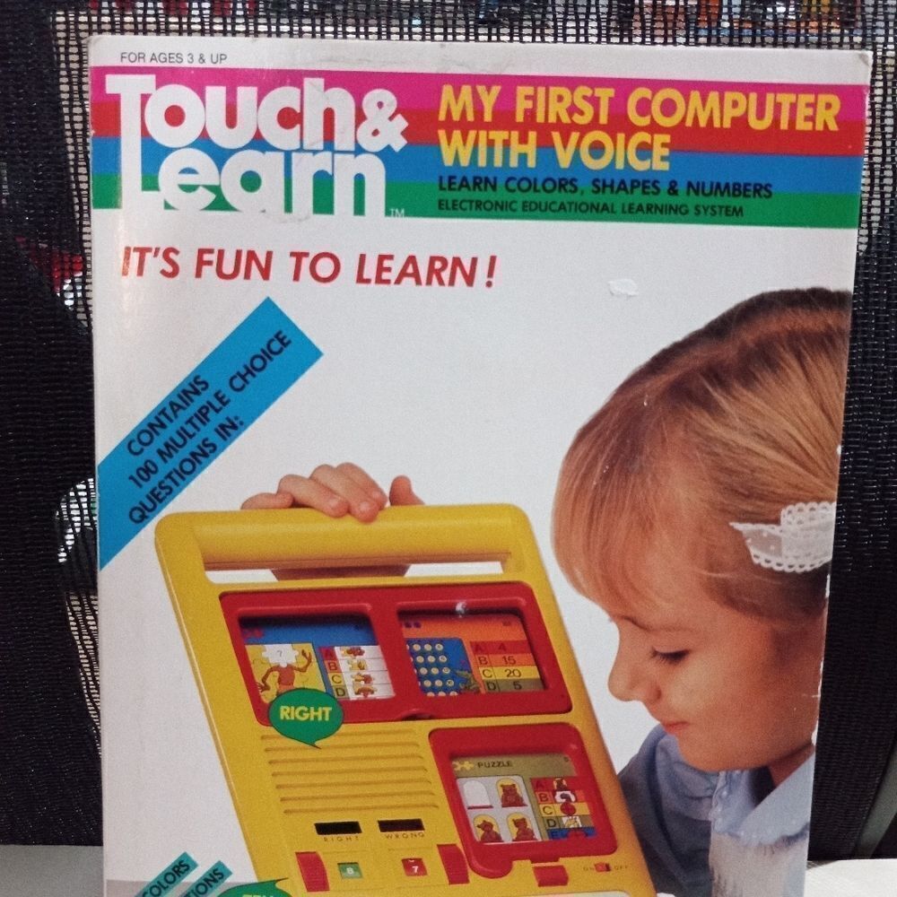 Vintage Playtime Touch & Learn My First Computer Colors Shapes Numbers
